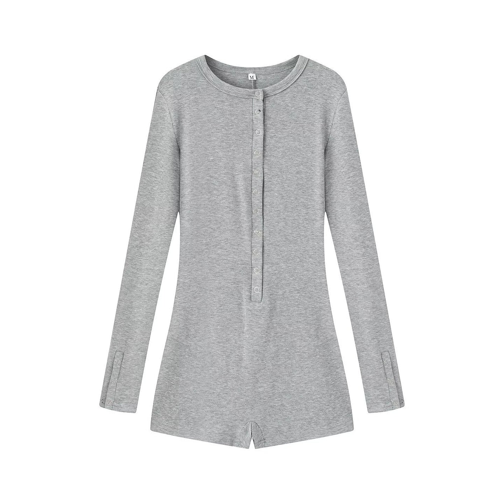 French stretch slim fitting jumpsuit for women