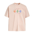 Cartoon carrier pigeon bird print pure cotton short sleeved shirt