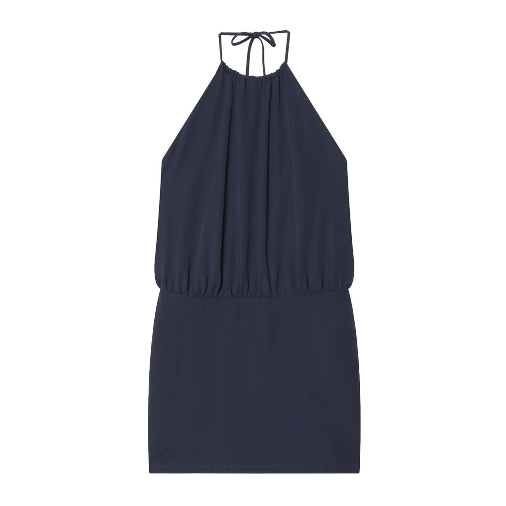 Spicy girl hanging neck collar dress